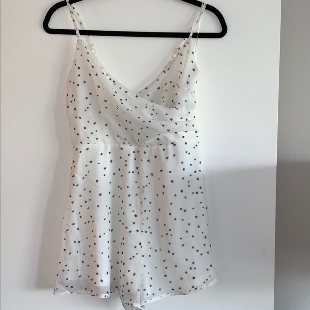Star Print Cami Romper